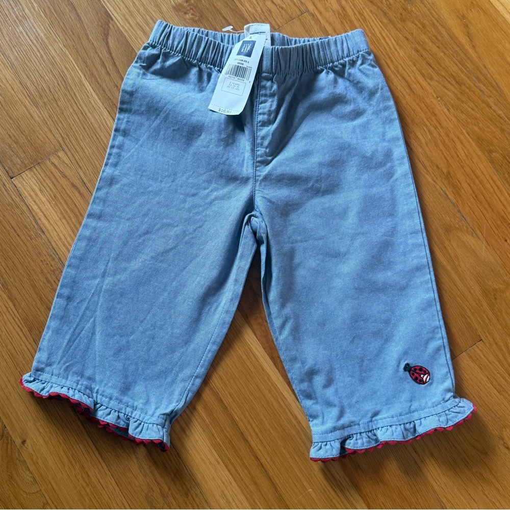 BabyGAP Gap Kids Chambray Ladybug Scalloped Pants